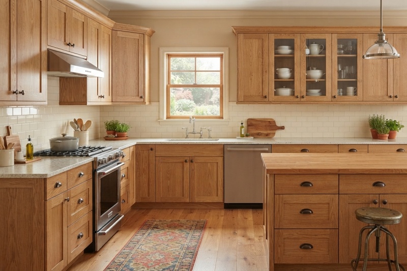 Elegant fully-assembled oak cabinet options Elegant fully-assembled oak cabinet options