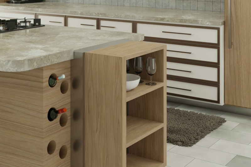 Innovative wine rack built into cabinets Innovative wine rack built into cabinets