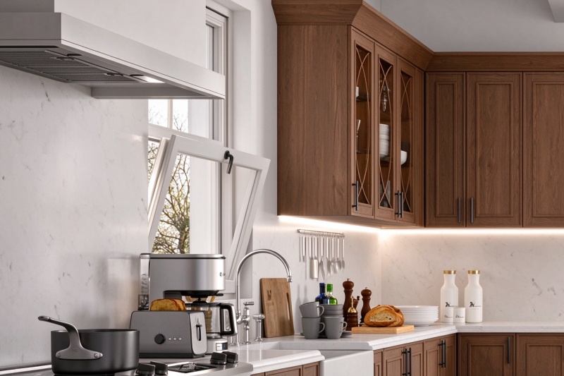 Clear glass upper cabinet doors Clear glass upper cabinet doors