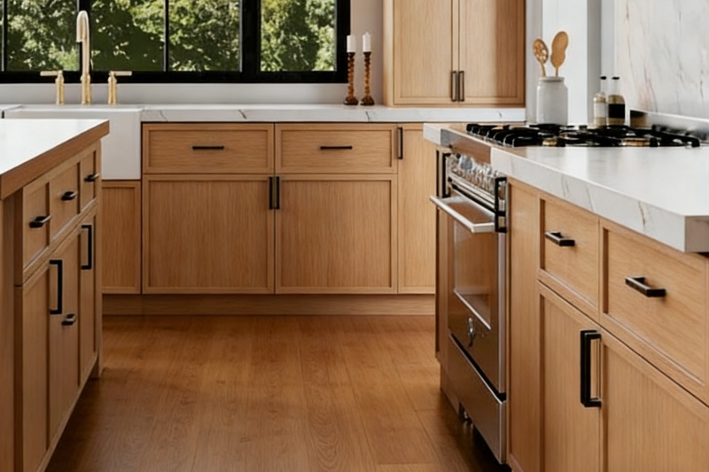 Blending hardware with wood tones